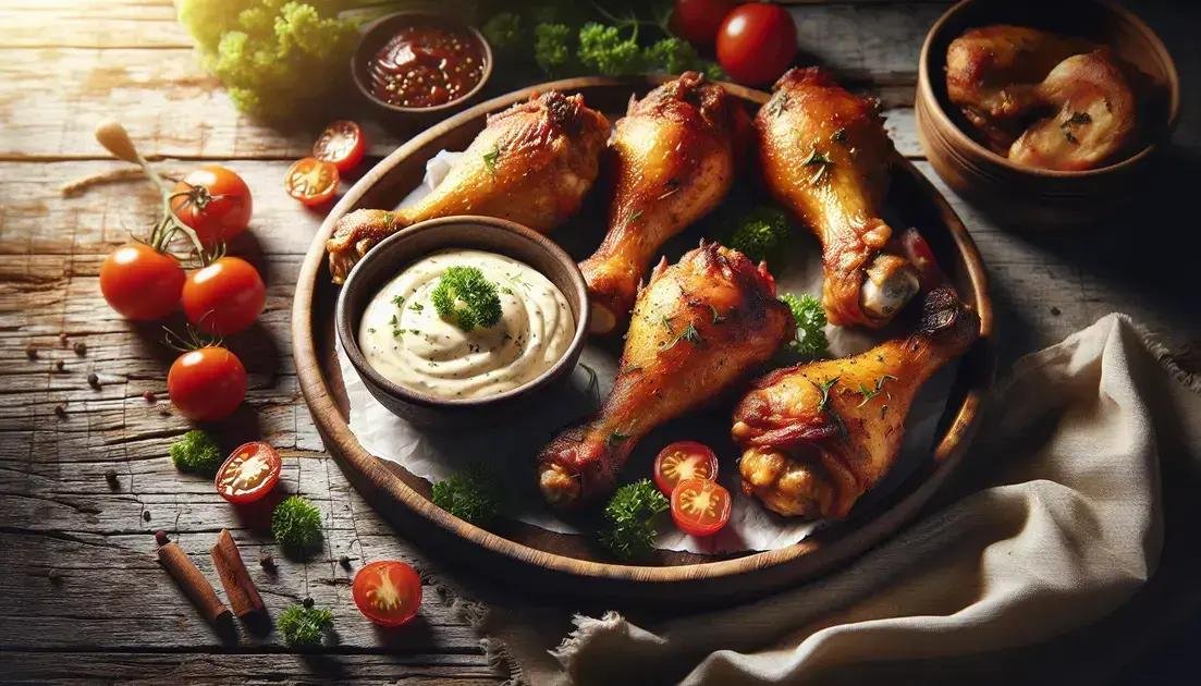 coxa de frango assada no forno com maionese