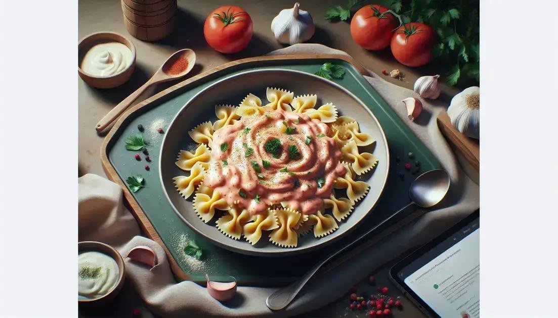 Farfalle ao Molho Rosé